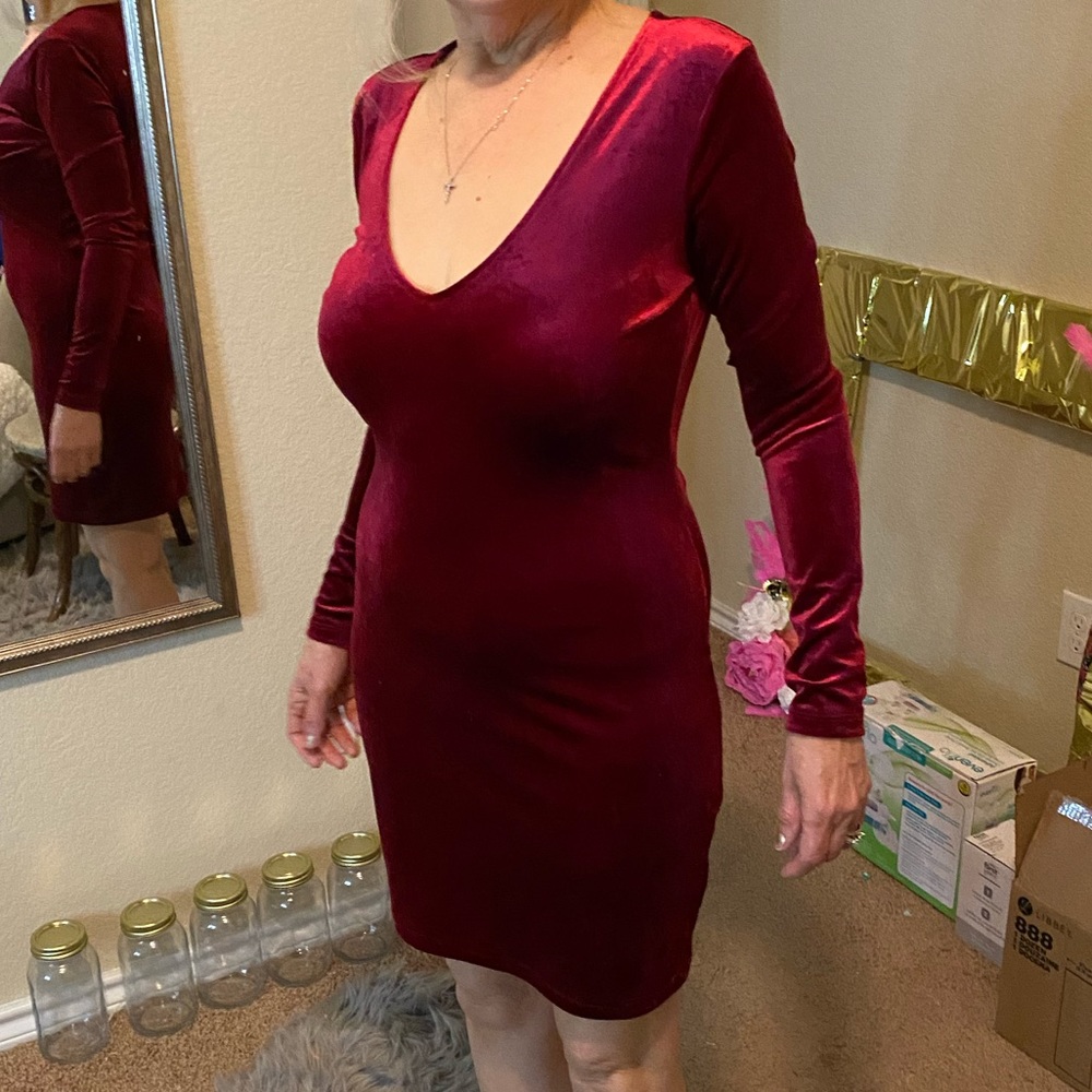 Velvet red dress